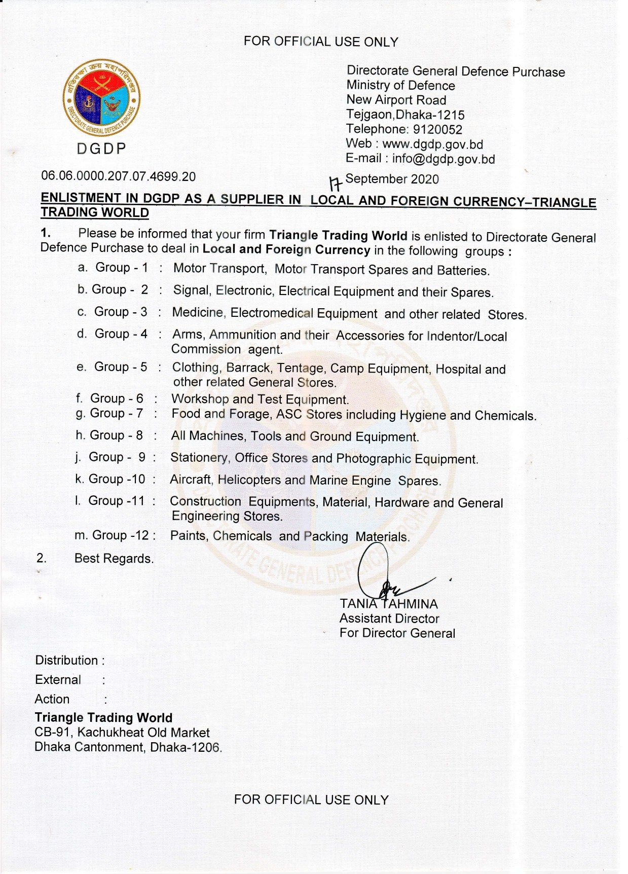 certificate